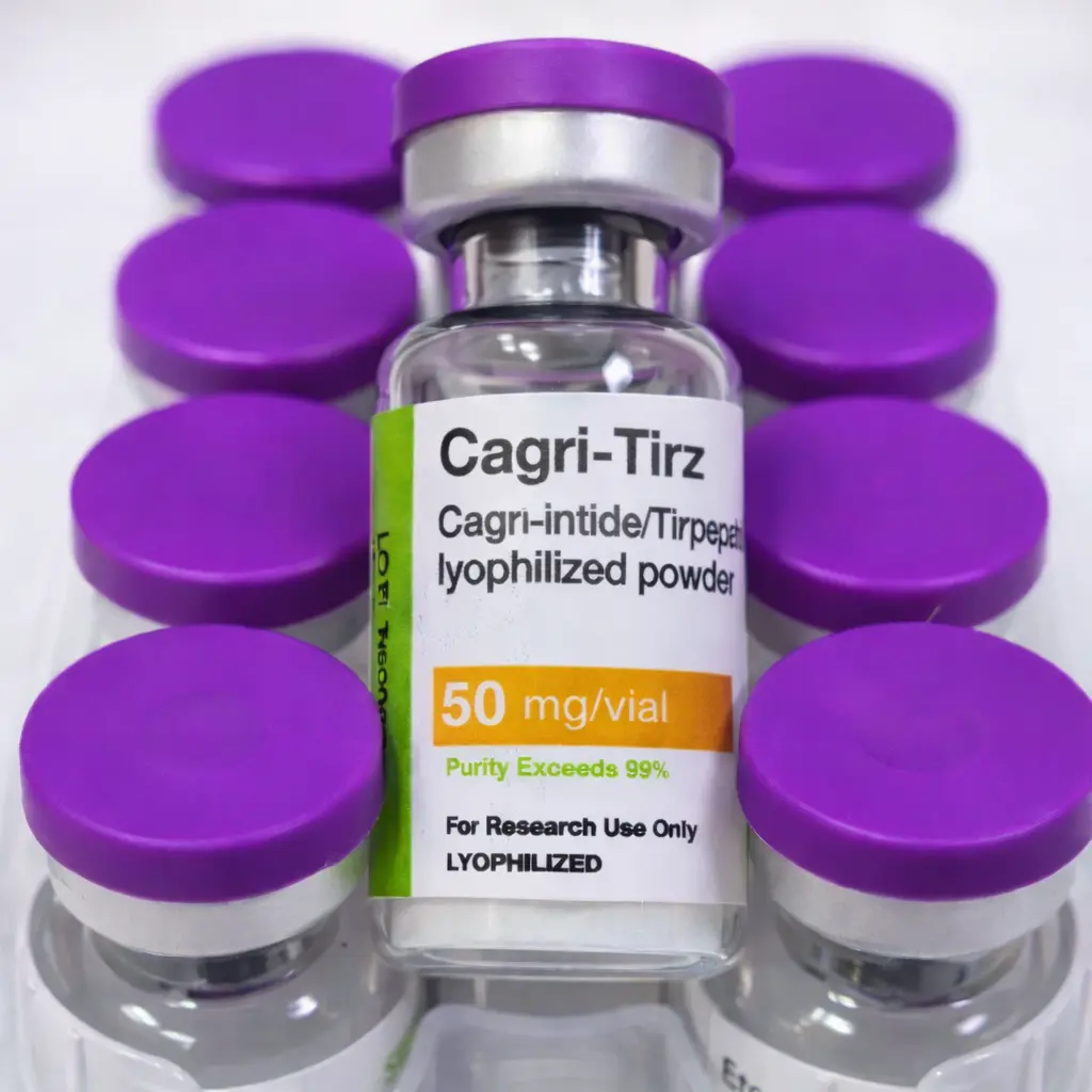 CagriTirz 20mg Cagrilintide 10mg + Tirzepatide 10mg peptide blend vial