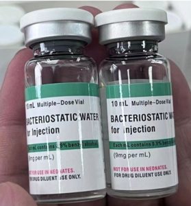 Bacteriostatic water vial